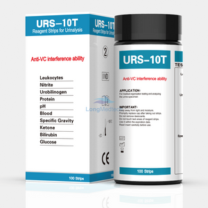 Bandelette de test d'urine &agrave; 10 param&egrave;tres URS-10T